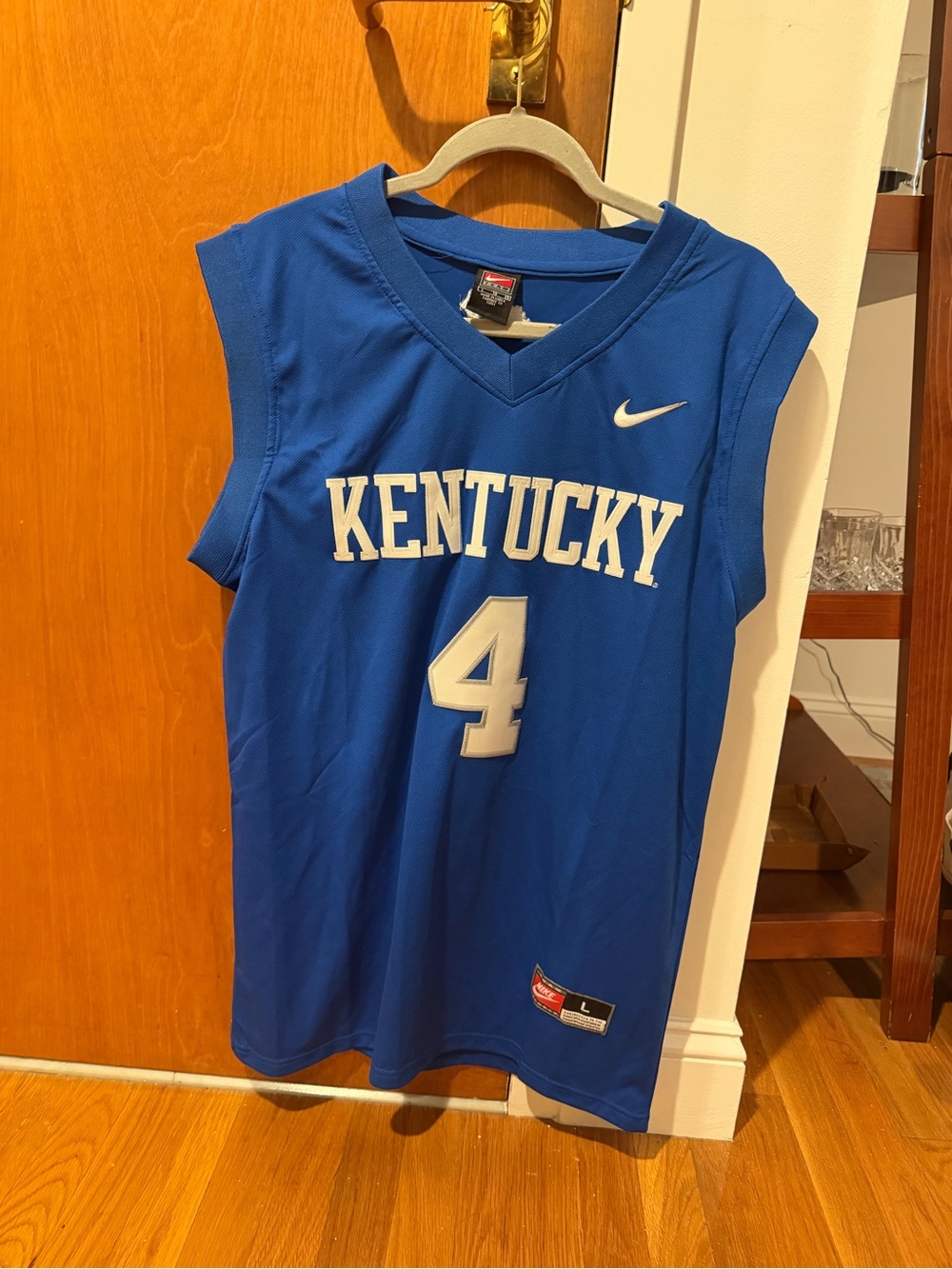 Nike Kids Blue Kentucky Basketball Jersey with White Number 4